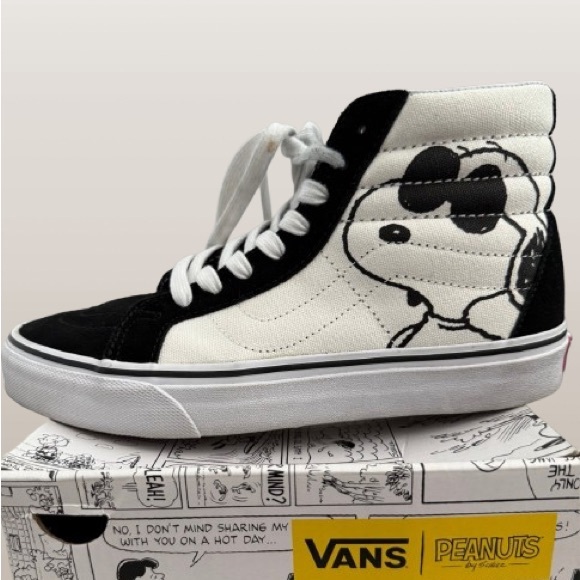 Vans Joe Cool Sk8 Snoopy High-Top Sneakers Black and White